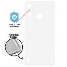 Capa para Motorola Moto E7 Power - Case Silicone Cover Protector Branca